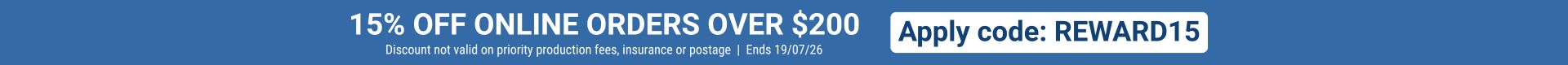 15% OFF Sitewide!