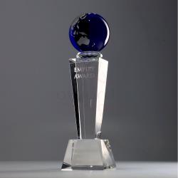 Blue Globe on Tower 220mm