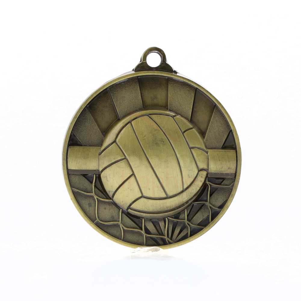 Sunrise Volleyball Medal 50mm Gold