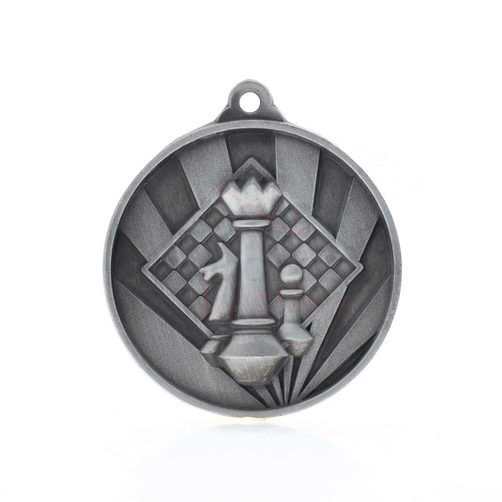 Sunrise Chess Medal 50mm Silver