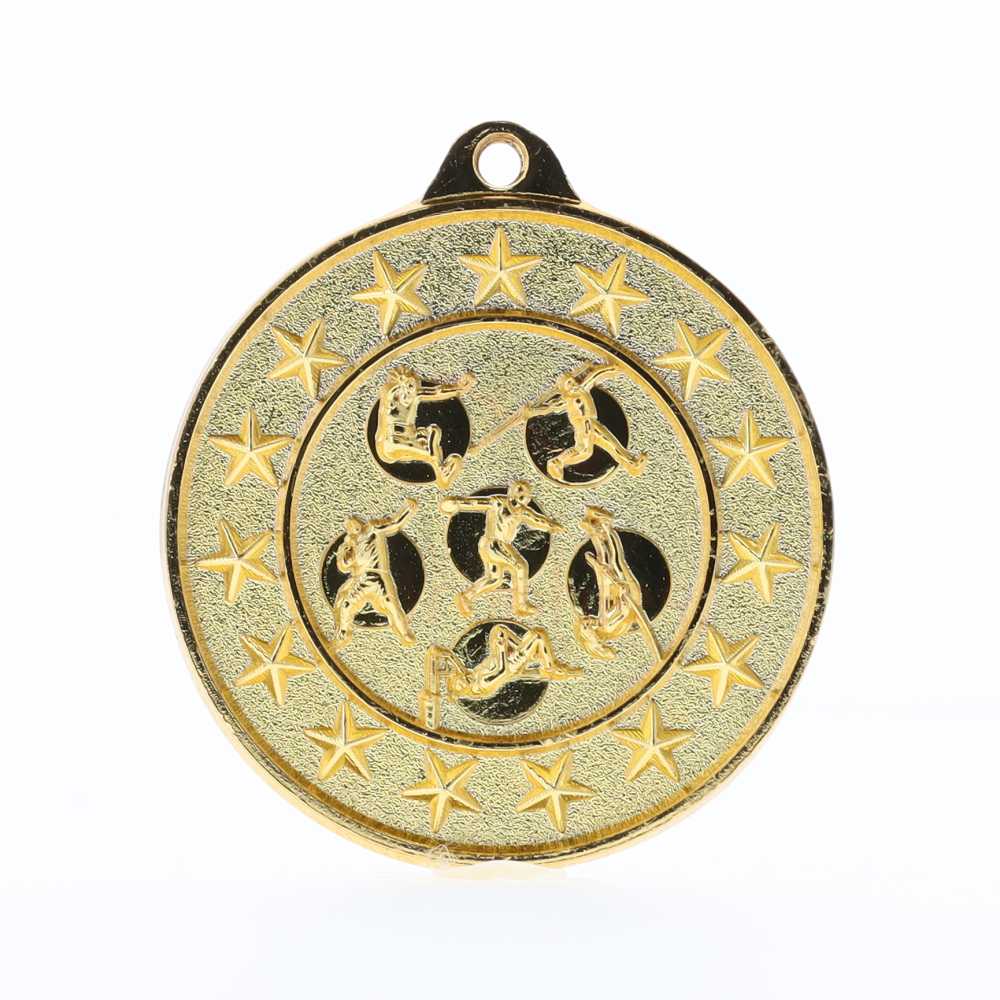 Athletics Starry Medal Gold 50mm