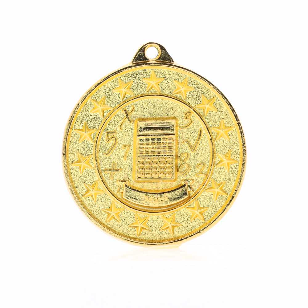 Maths Starry Medal Gold 50mm