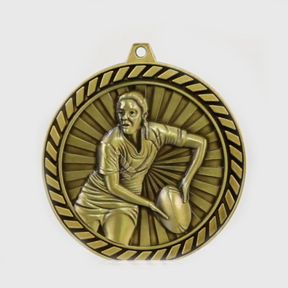 Venture Rugby Female Medal Gold 60mm