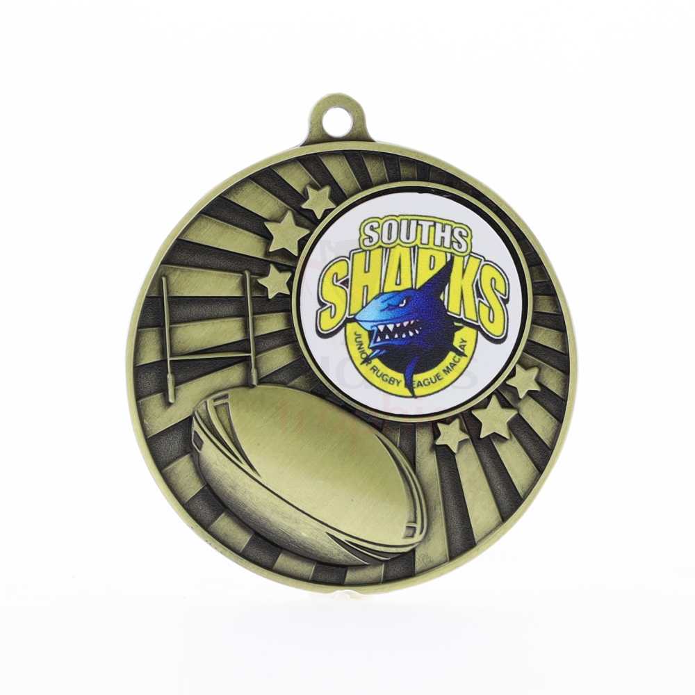 Impact Rugby Logo Medal Gold 50mm