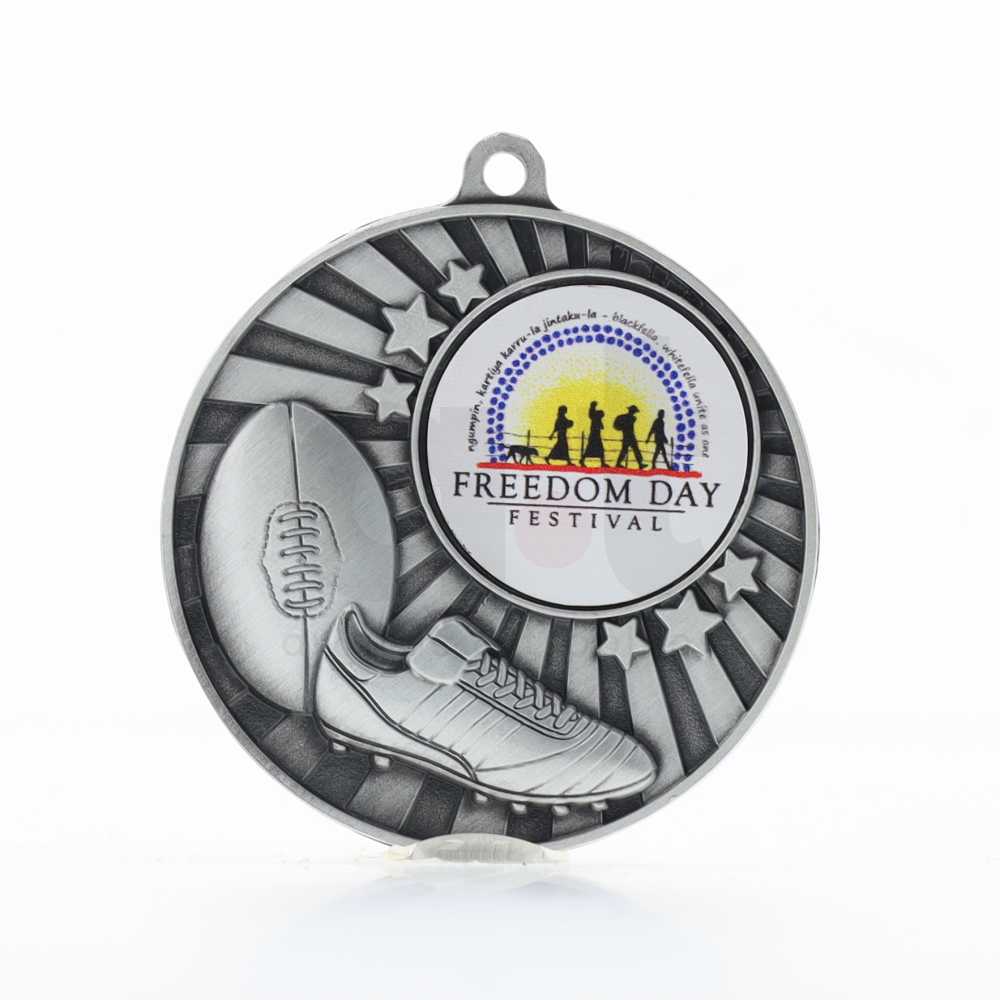 Impact AFL Logo Medal Silver 50mm