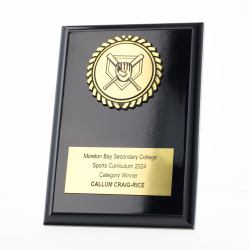 Black Plaque 150mm - Baseball