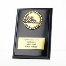 Black Plaque 150mm - Go Kart
