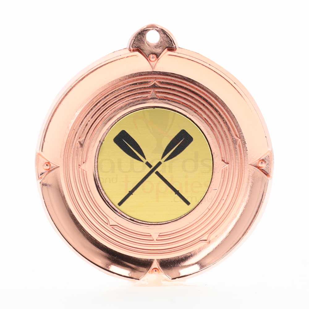 Deluxe Bronze Medal 50mm - Rowing Oars
