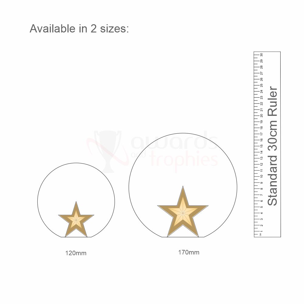 Golden Glow Acrylic Round 125mm