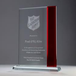Accent Glass Rectangle 240mm - Red