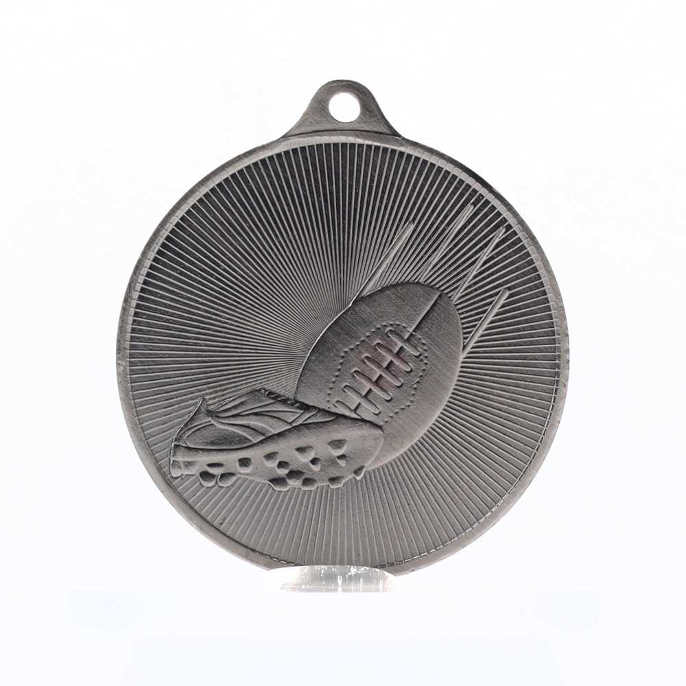 Universal Medal Silver 50mm - Aussie Rules