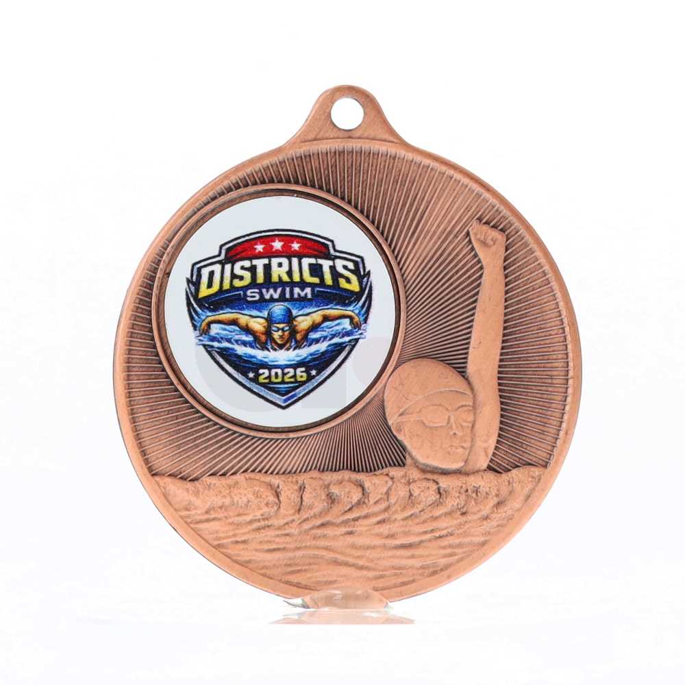 Universal Logo Medal Bronze 50mm - Swimming