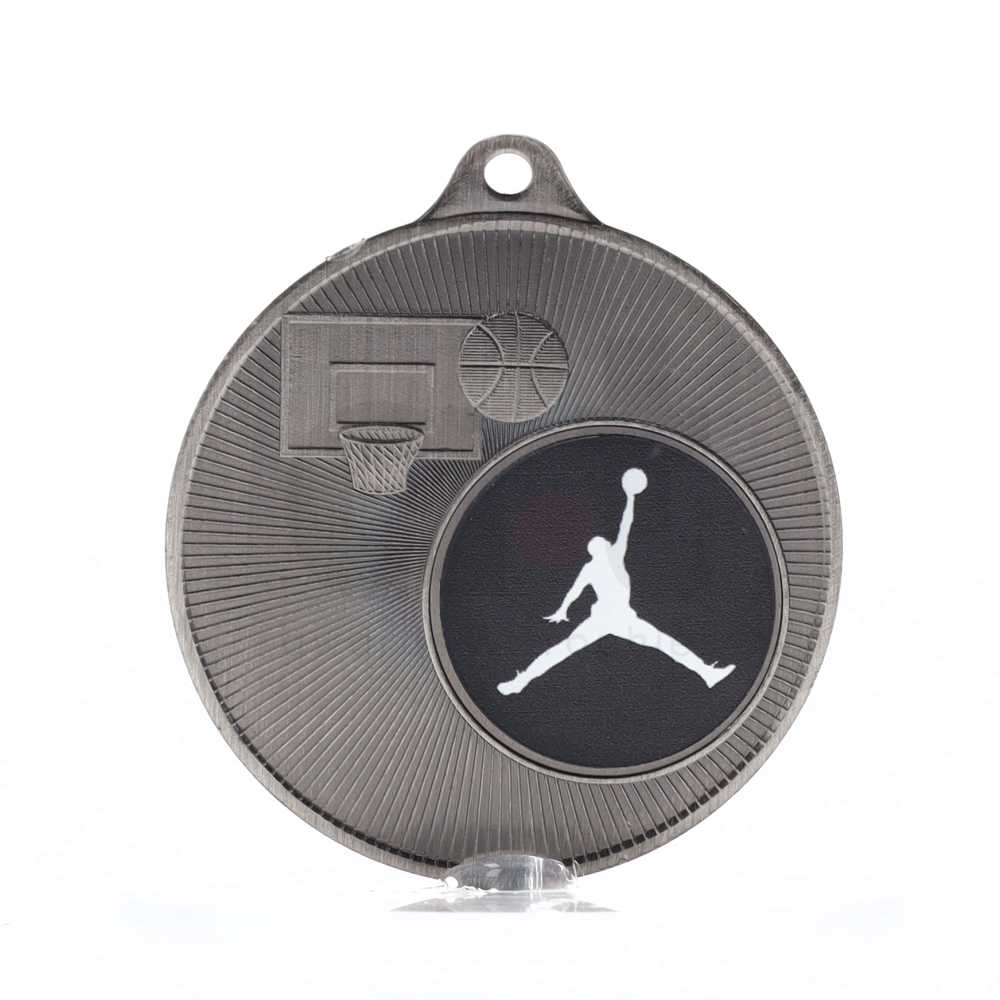 Universal Logo Medal Silver 50mm - Basketball