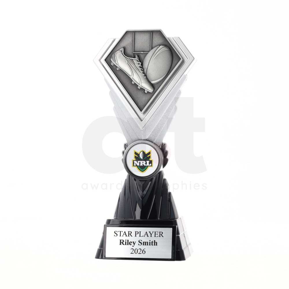 Diamond Trophy 200mm - Rugby