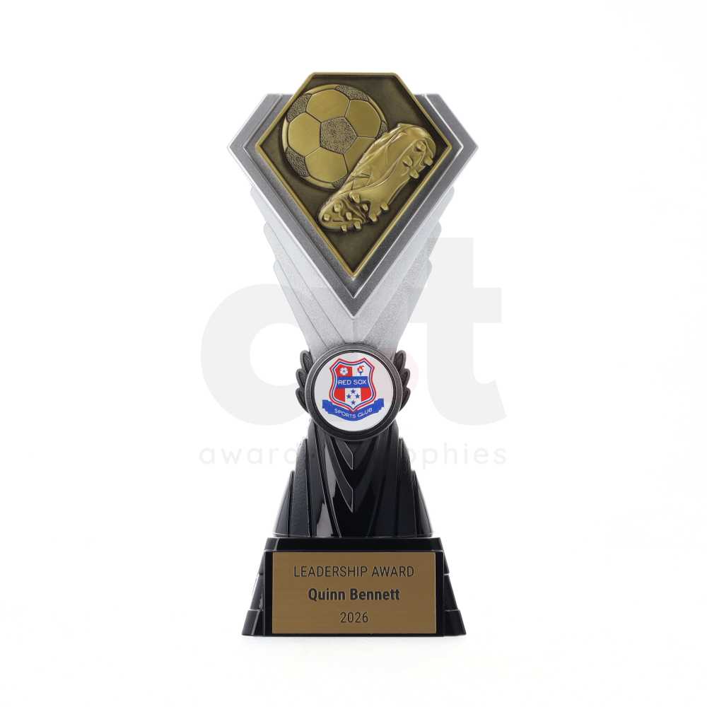 Diamond Trophy 200mm - Football Gold