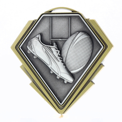 Diamond Medal Gold 80mm - Rugby