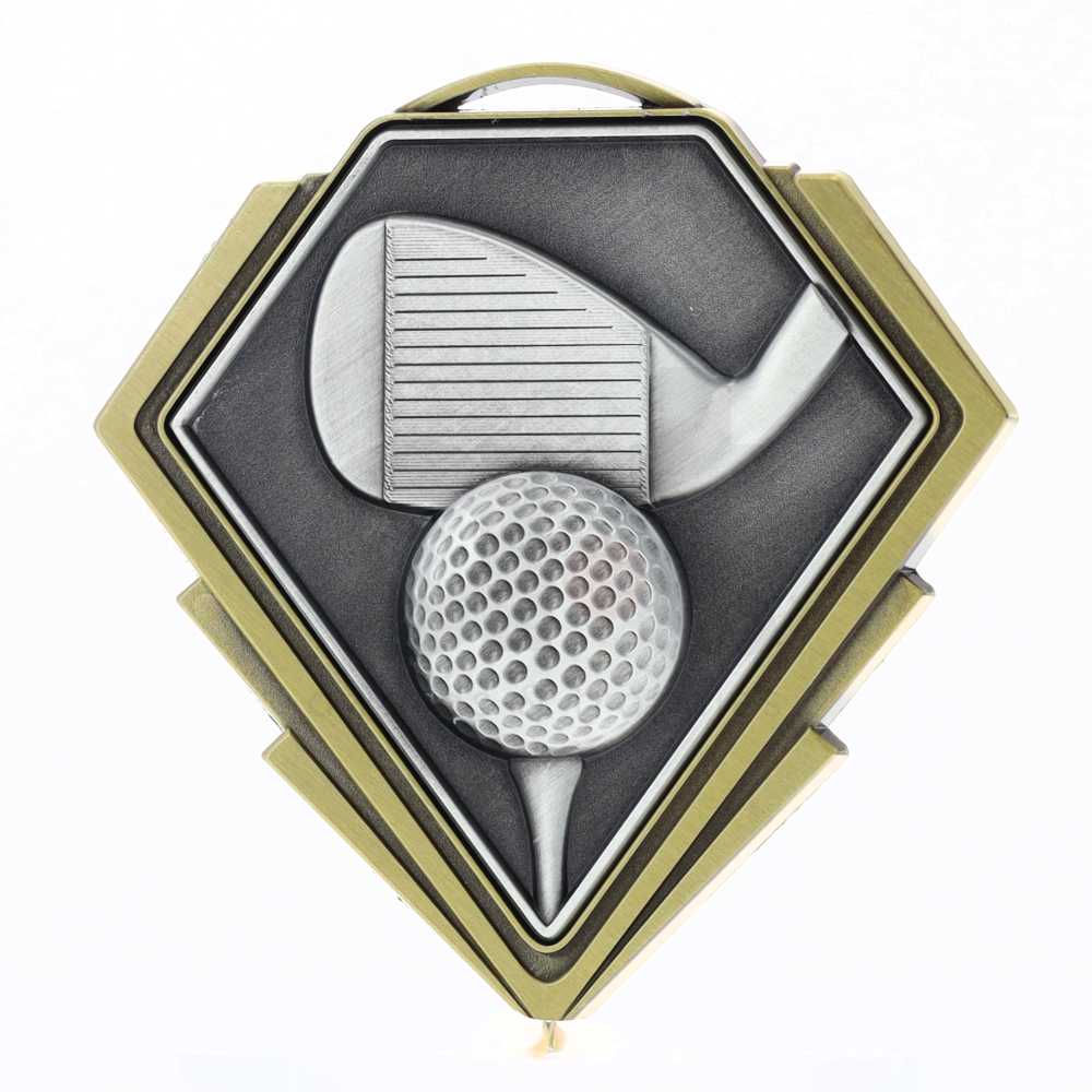 Diamond Medal Gold 80mm - Golf