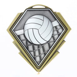 Diamond Medal Gold 80mm - Volleyball