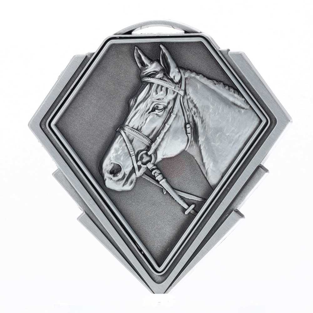 Diamond Medal Silver 80mm - Horse