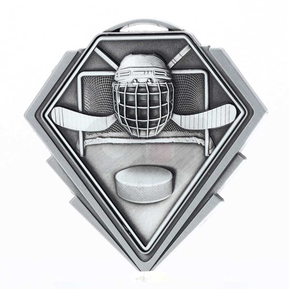 Diamond Medal Silver 80mm - Ice Hockey