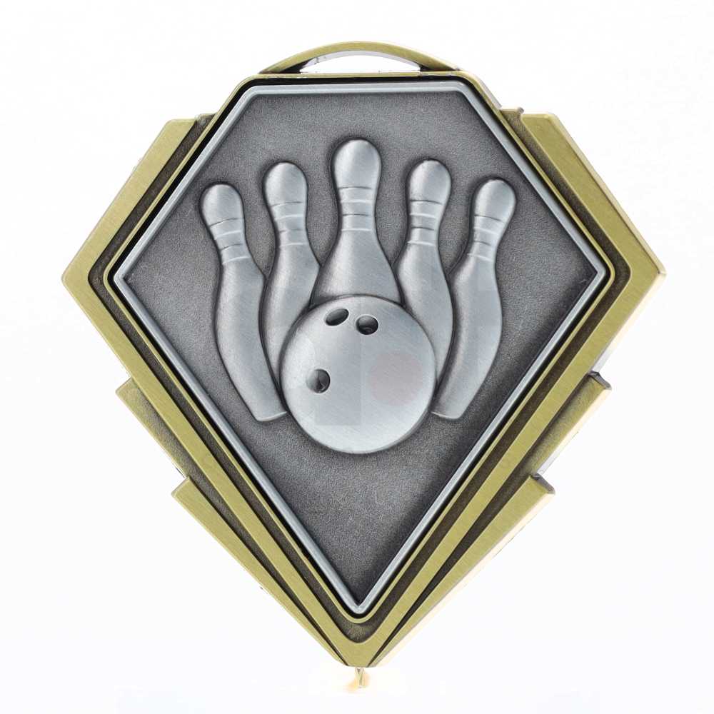 Diamond Medal Gold 80mm - Tenpin Bowling