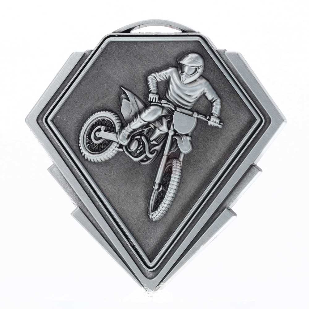 Diamond Medal Silver 80mm - Motocross