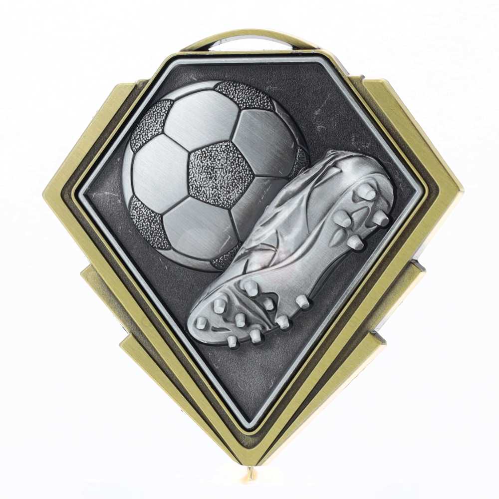 Diamond Medal Gold 80mm - Football