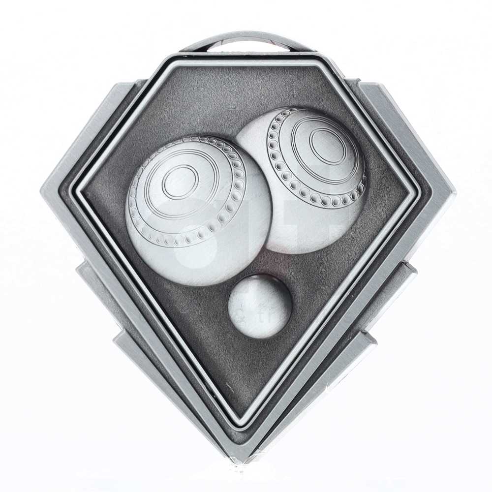 Diamond Medal Silver 80mm - Lawn Bowls